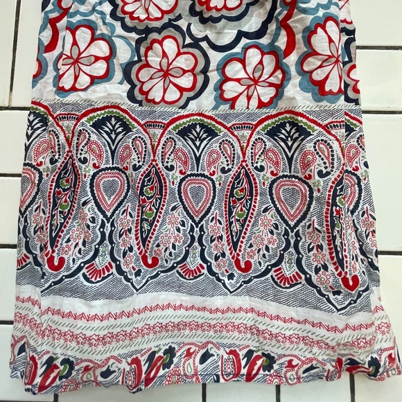 MOSSIMO SUPPLY CO Sweet Smocked Plumeria Paisley Sundress Tank Dress July 4th M - Picture 5 of 10